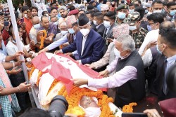 प्रदीप गिरिप्रति प्रधानमन्त्रीसहित नेताद्वारा श्रद्धाञ्जली